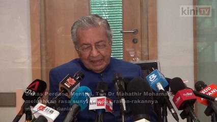 _Tinggal saya seorang...saya kesunyian_ - Dr M sedih rakan seperjuangan meninggal dunia