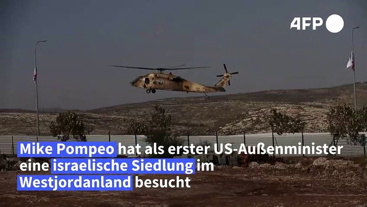 Pompeo besucht israelische Siedlung im Westjordanland