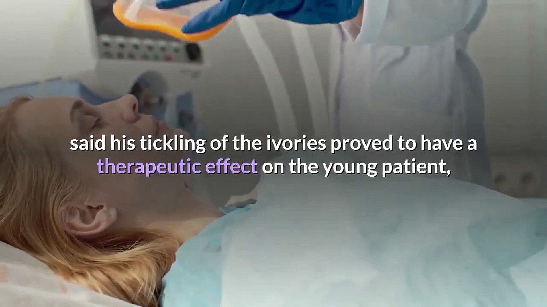 Doctor plays grand piano for 10 year old cancer patient during surgery
