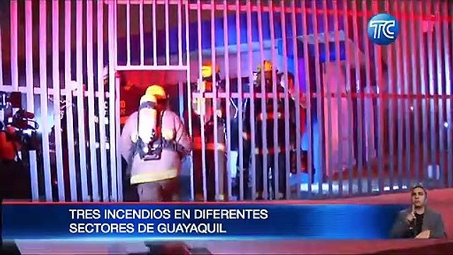 Se registraron tres incendios en una noche en Guayaquil