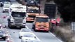 Shocking footage reveals how England's roadworkers are at risk from road users