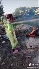 الصنديدة التونسية  ربي يعينك أختي ♥️