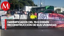 En CdMx, damnificados de 19-S bloquean San Antonio Abad