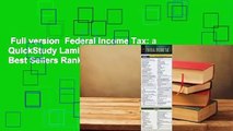 Full version  Federal Income Tax: a QuickStudy Laminated Law Reference  Best Sellers Rank : #2