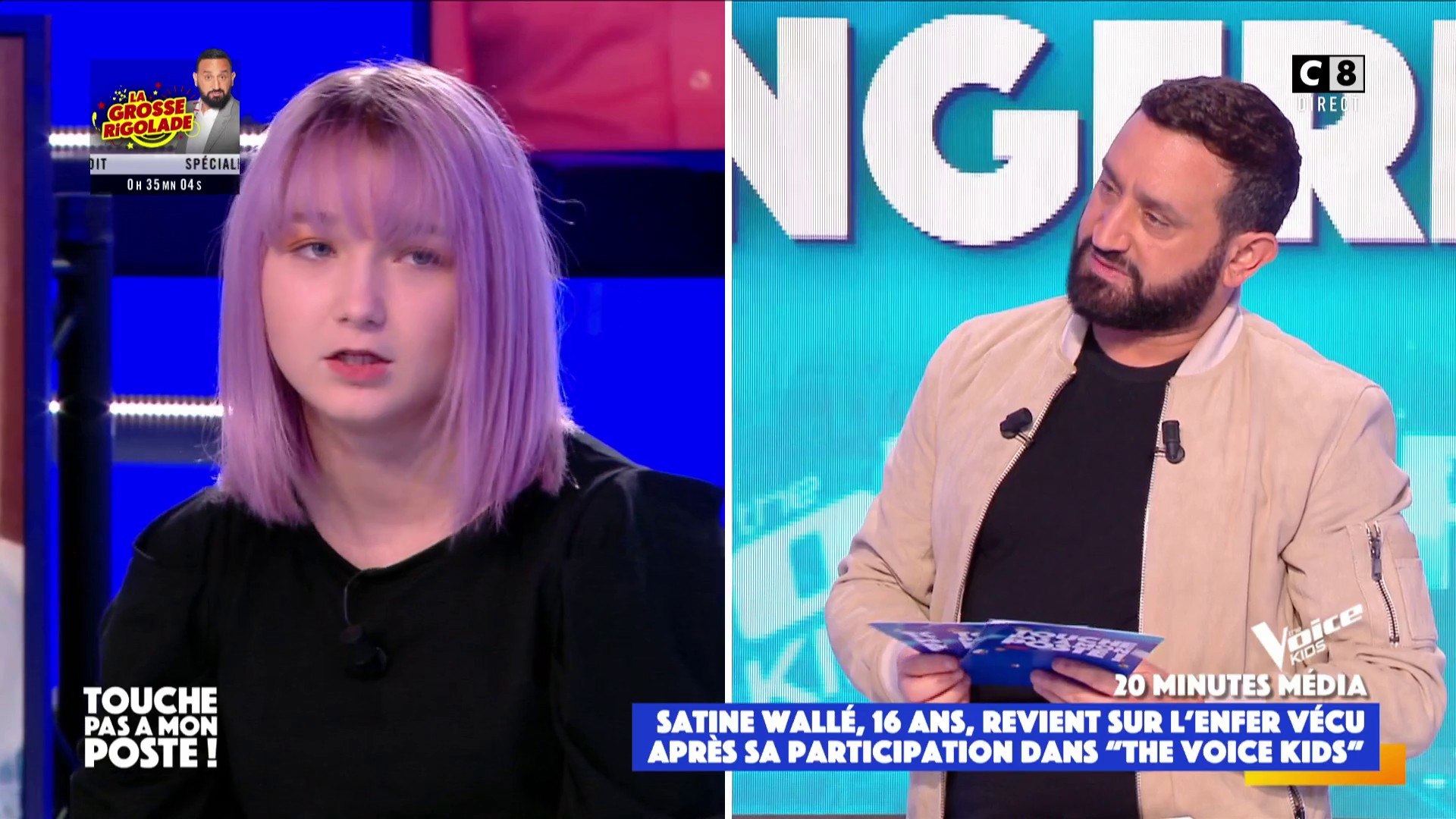Chroniqueuse C8 Touche Pas à Mon Poste Satine Wallé, 16 ans, revient sur l'enfer vécu après sa participation à  "The Voice Kids" - Vidéo Dailymotion