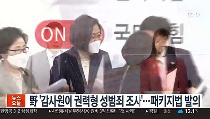 野 '감사원이 권력형 성범죄 조사'…패키지법 발의
