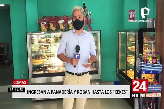Comas: delincuentes roban panadería y se llevan hasta los queques