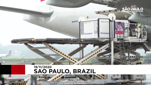 São Paulo recebe 120 mil vacinas da China