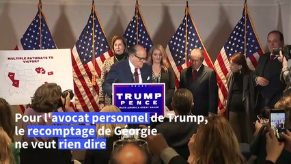 Le recomptage de votes en Géorgie "ne veut rien dire" affirme l'avocat de Trump