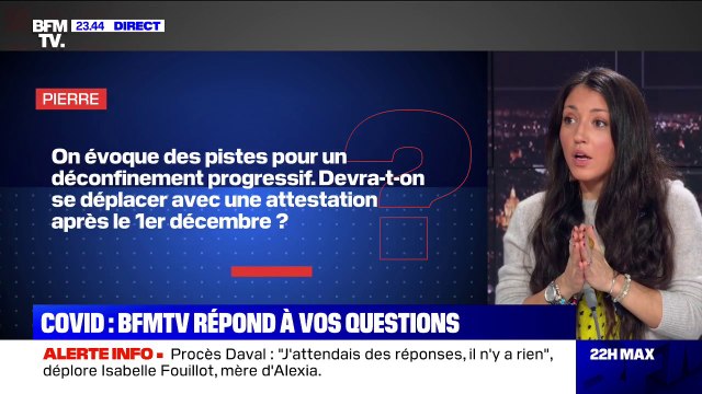 Devra-t-on se déplacer avec une attestation après le 1er décembre ? BFMTV répond à vos quetions