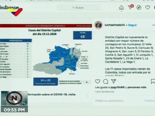 COVID-19: 315 contagios comunitarios y 11 importados se registran en Venezuela