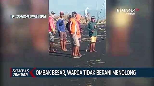 Detik-detik Pemancing Hilang Terseret Ombak