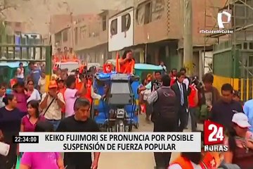 Keiko Fujimori se pronuncia sobre solicitud fiscal de suspender a Fuerza Popular