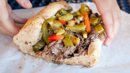 Johnnie's iconic Italian Beef is a delicious mess of beef and gravy