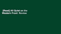 [Read] All Quiet on the Western Front  Review