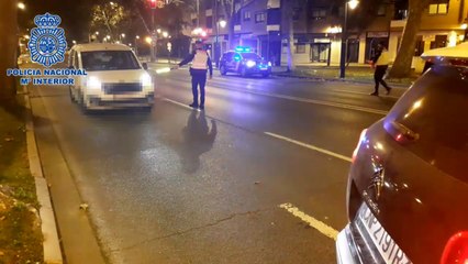 Controles de la Policía en Logroño para combatir la pandemia