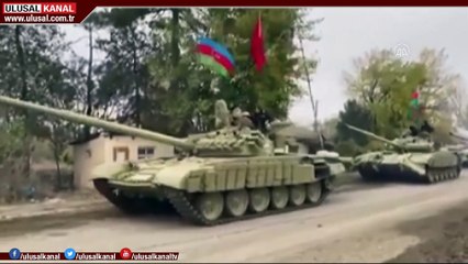 Azerbaycan ordusu 27 yıl aradan sonra Ağdam'da