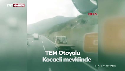 Çekici sürücüsü otoyolda dehşet saçtı