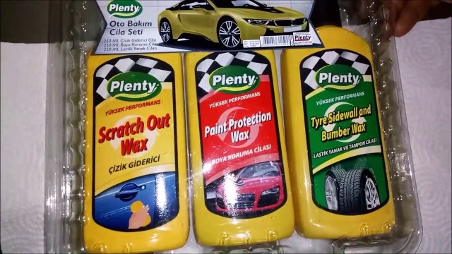 PLENTY ÜÇLÜ SET (Boya Koruma, Lastik Yanak ve Tampon Cilası, Çizik Giderici)