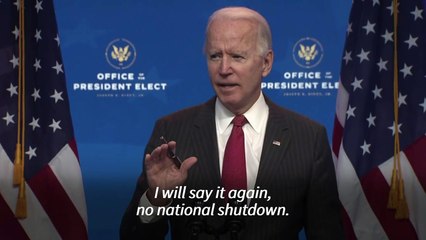 Biden says there will be 'no national shutdown' despite Covid surge