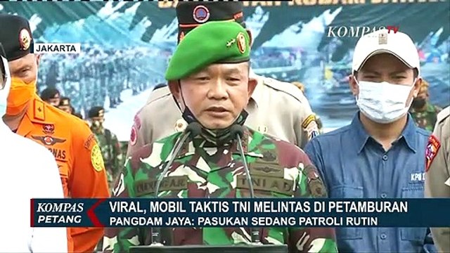 Mobil Taktis TNI Melintas di Depan Markas FPI, Pangdam Jaya: Pasukan sedang Patroli Rutin
