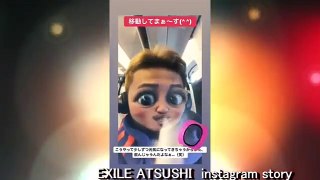 EXILE ATSUSHI　インカメにヒビでへこむ　最新instagram story