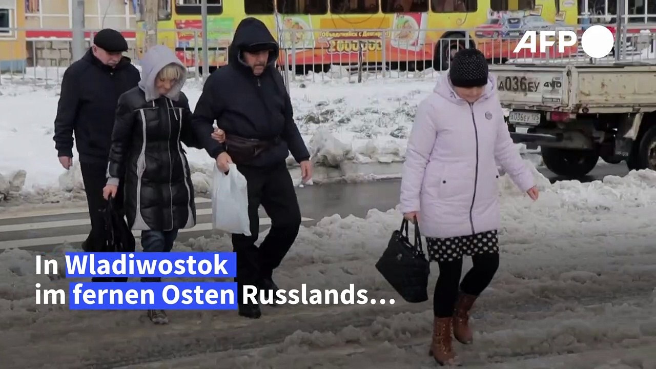 Eisregen legt Wladiwostok lahm