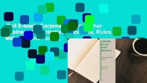 Full E-book  Corporations and Other Business Organizations: Statutes, Rules, Materials and Forms,