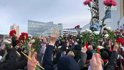 Thousands mourn Belarusian protester who died after arrest