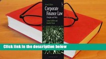 Full E-book  Corporate Finance Law: Principles and Policy  For Free