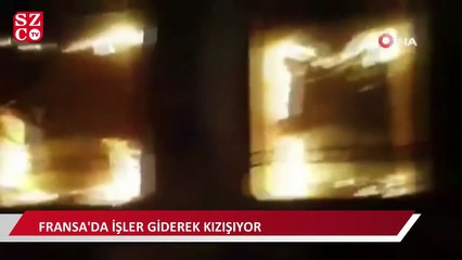 Fransa’da protestocular Merkez Bankasını ateşe verdi