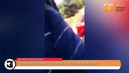 Escándalo durante el corte de ruta en Andresito