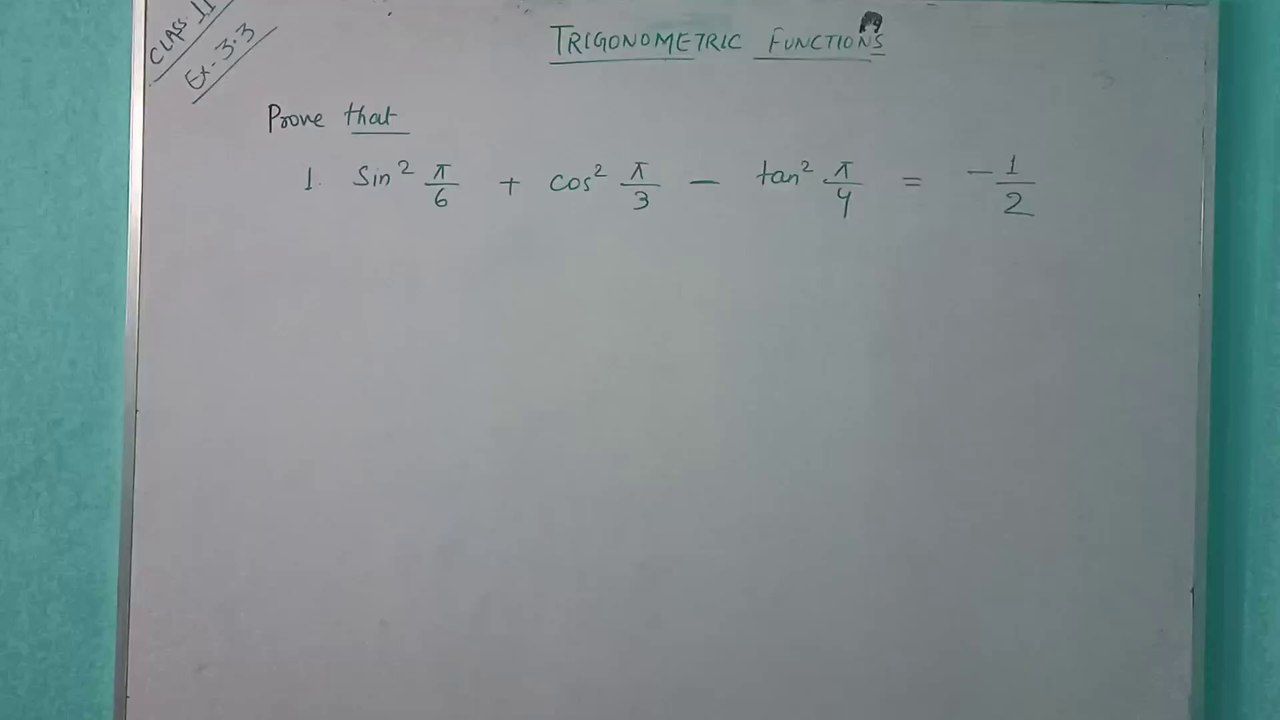 Ex- 3.3 TRIGONOMETRIC FUNCTION CLASS 11 | CLASS 11 EX 3.3 NCERT | KRISHNA CLASSES
