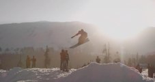 Guy On Skis Lands Awkwardly After Attempting Flip Off Ramp