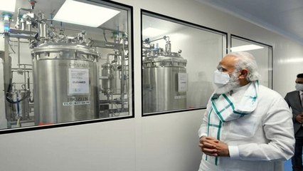 PM visits India's 3 vaccine pharmas to review progress