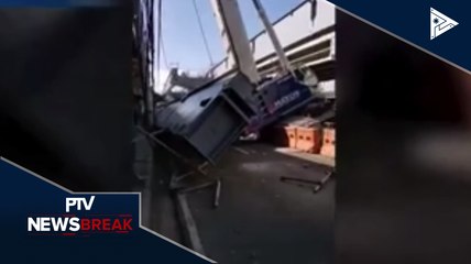 Apat sugatan sa bumagsak na steel girder sa itinatayong skyway sa Muntinlupa City