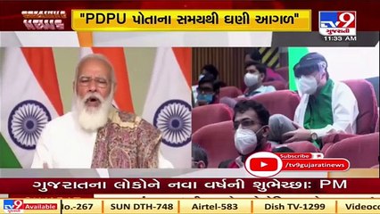 PM Modi addressing the students of PDPU during their Convocation