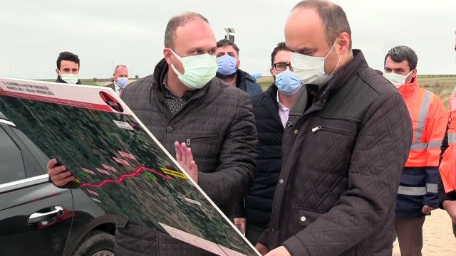 EDİRNE - Edirne-Kırklareli arasındaki bölünmüş yol çalışmaları devam ediyor