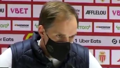 Football - Ligue 1 - Thomas Tuchel réagit après Monaco 3-2 PSG