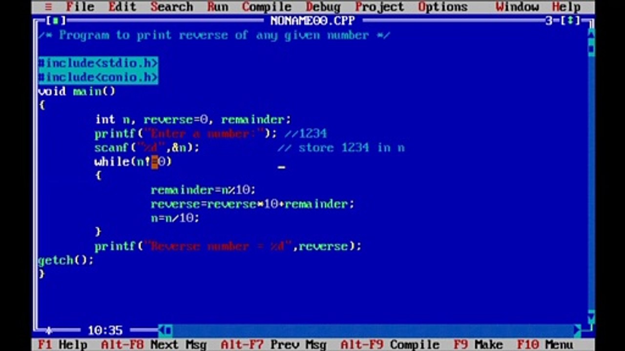 C Programming and Coding for Beginners Part 19| Reverse number | Coding of reverse number| by Prem sir | PremnArya