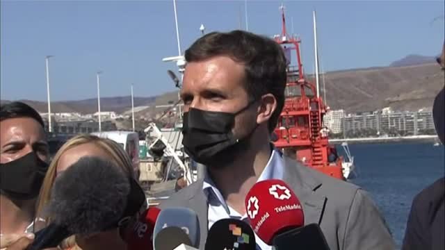 Pablo Casado exige repatriaciones inmediatas para los migrantes de Arguineguín