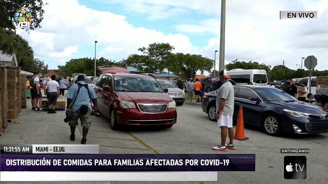 En Vivo desde Miami - Distribución de comidas para familias afectadas en pandemia