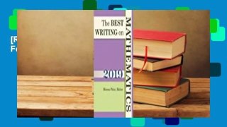 [Read] The Best Writing on Mathematics 2019  For Free