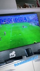 L'esultanza di Damiano 'Er Faina' al gol di Immobile