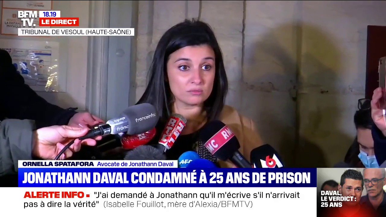 Condamnation de Jonathann Daval: "Nous ne ferons pas appel de la décision qui a été rendue ce soir", selon son avocate