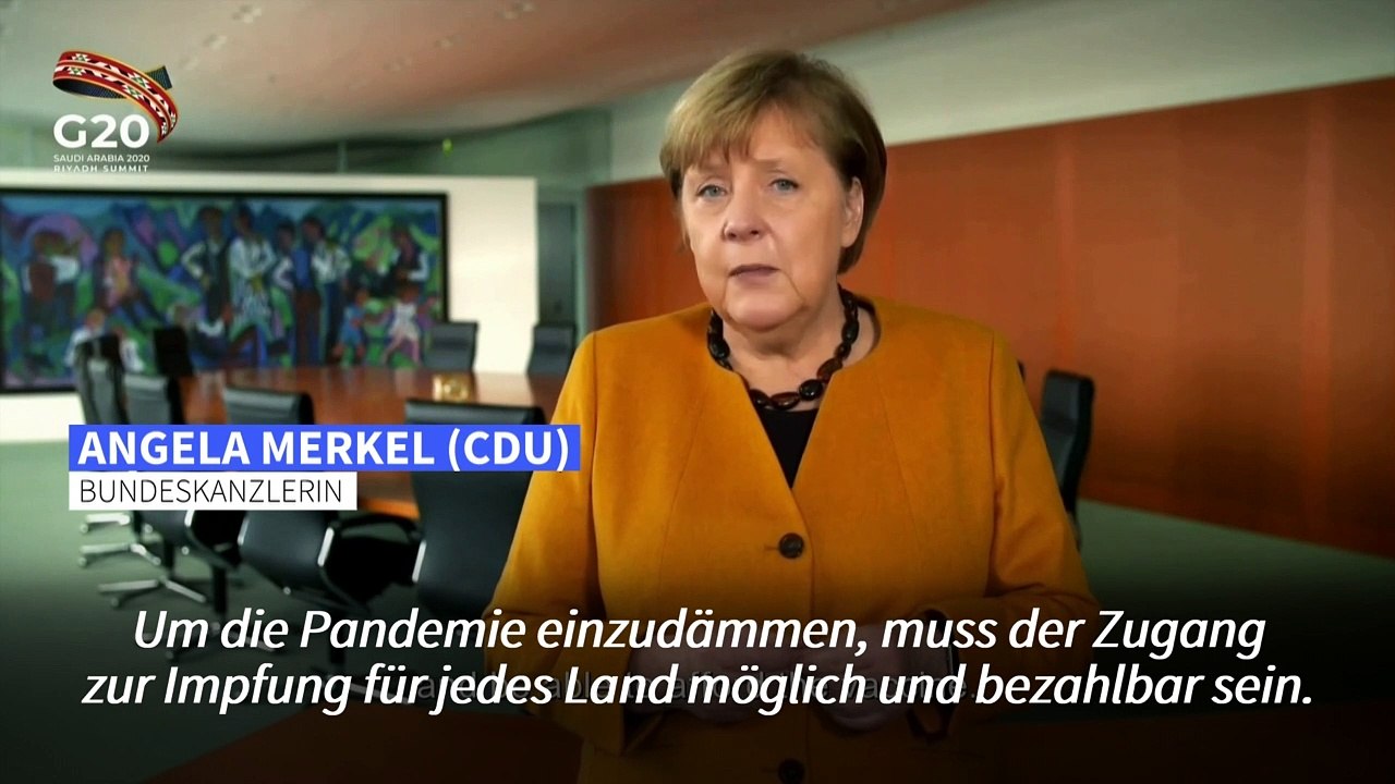 Merkel: Jedes Land braucht Zugang zu Corona-Impfstoff