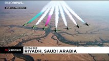 Suudi Arabistan G-20 Zirvesi'ni uçak gösterisiyle başlattı
