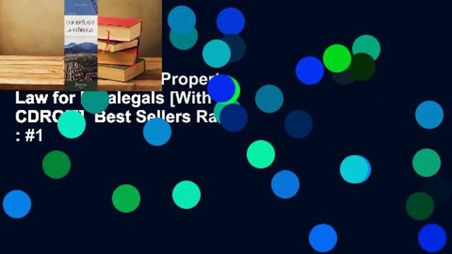 [Read] California Property Law for Paralegals [With CDROM] Best Sellers Rank : #1
