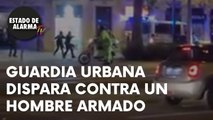 GUARDIA URBANA de BARCELONA obligada a disparar a un individuo que quería apuñalar a viandantes