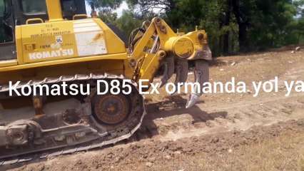 Komatsu D85 Ex, dozer ile yol nasıl yapılır ?